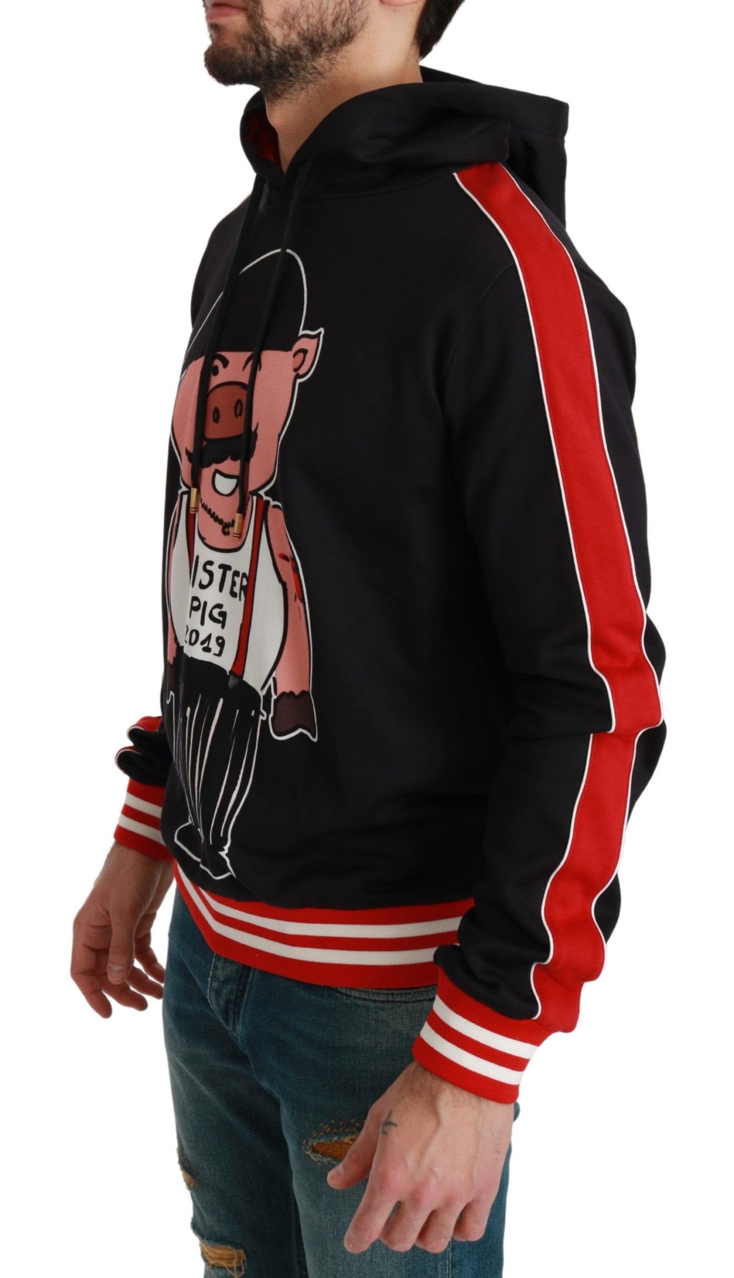 Dolce & Gabbana Black Pig of the Year Hooded Sweater Dolce & Gabbana