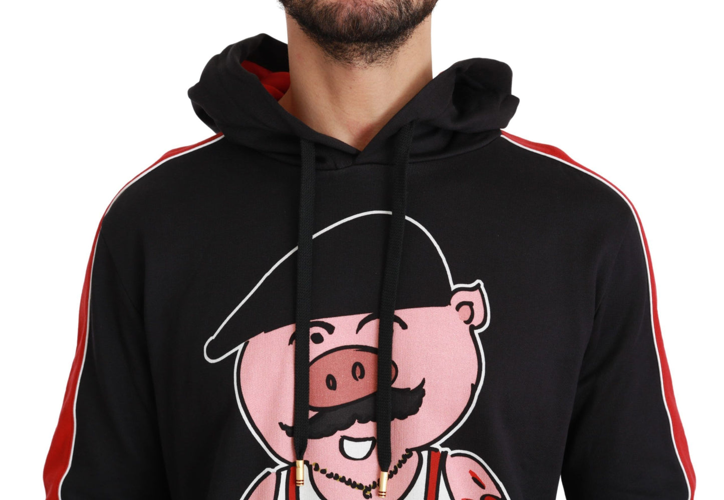 Dolce & Gabbana Black Pig of the Year Hooded Sweater Dolce & Gabbana