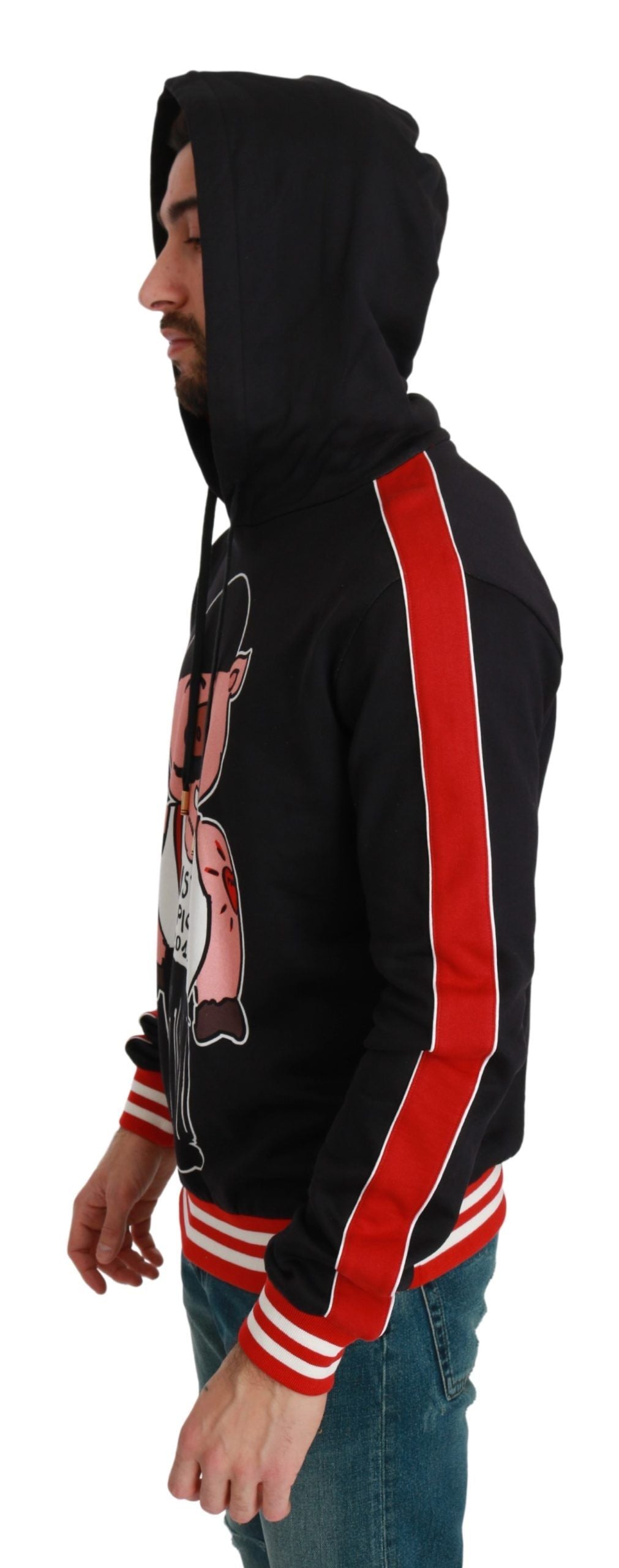 Dolce & Gabbana Black Pig of the Year Hooded Sweater Dolce & Gabbana