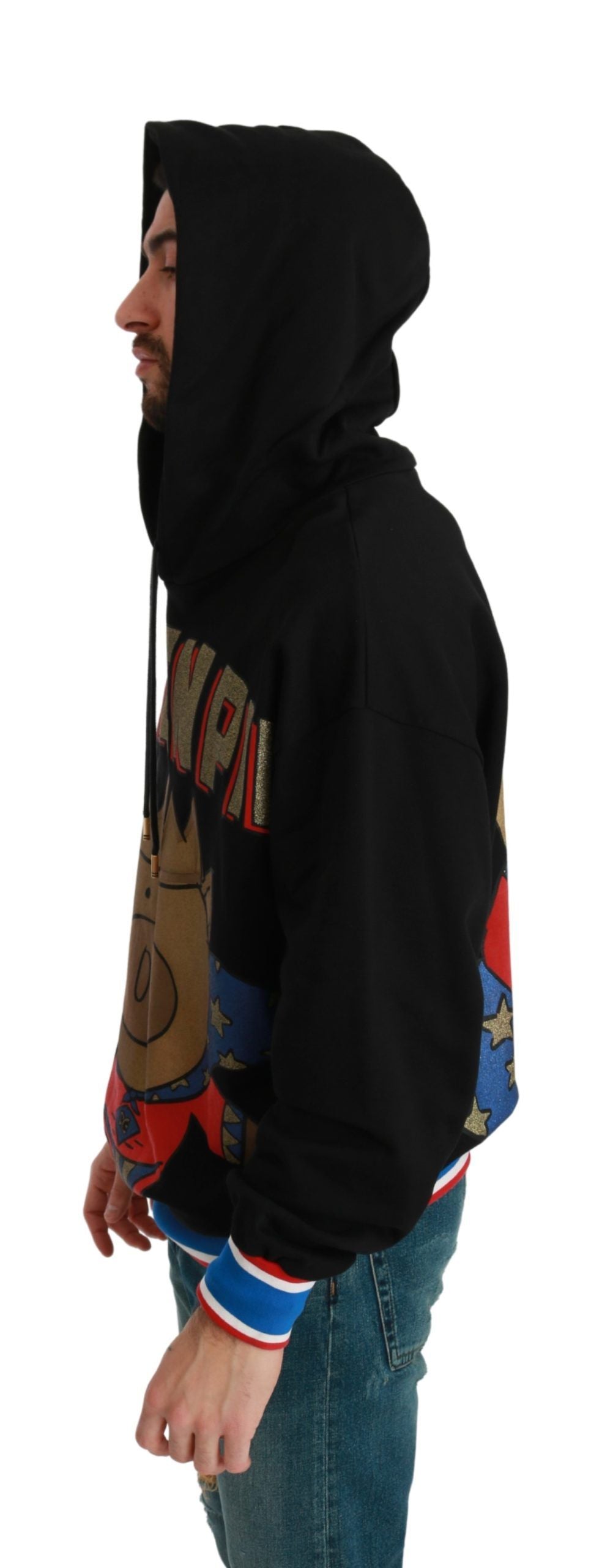 Dolce & Gabbana Black Sweater Pig of the Year Hooded Dolce & Gabbana