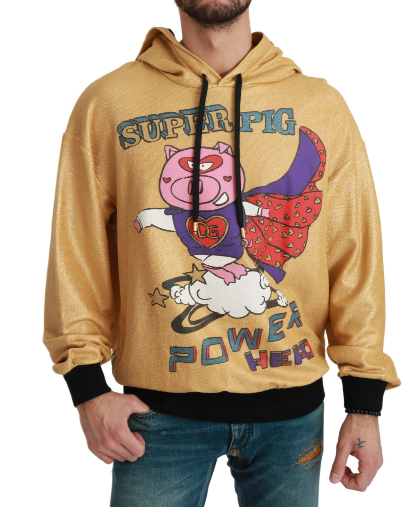 Dolce & Gabbana Gold Pig of the Year Hooded Sweater Dolce & Gabbana
