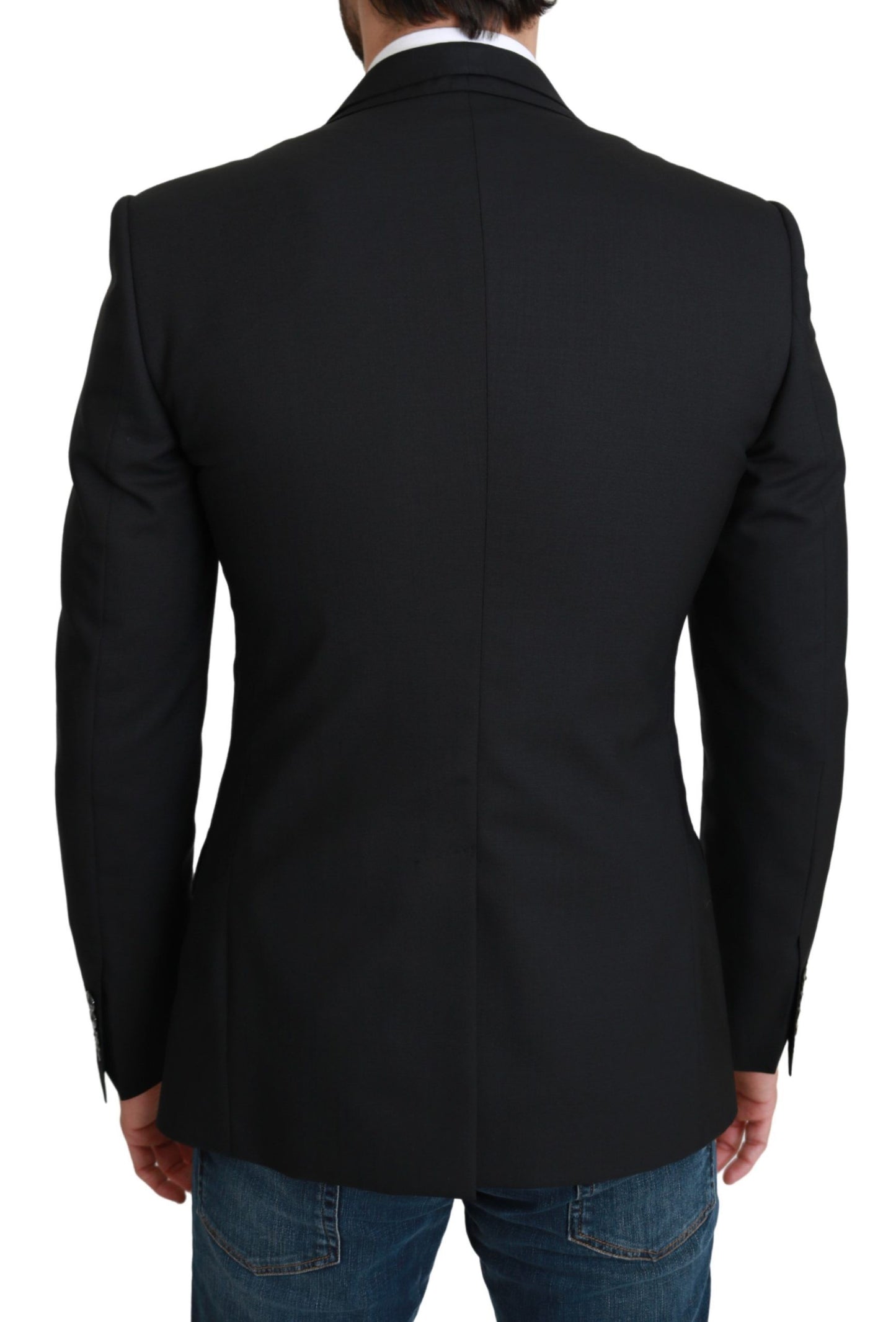 Dolce & Gabbana Black Single Breasted Formal Wool Blazer Dolce & Gabbana