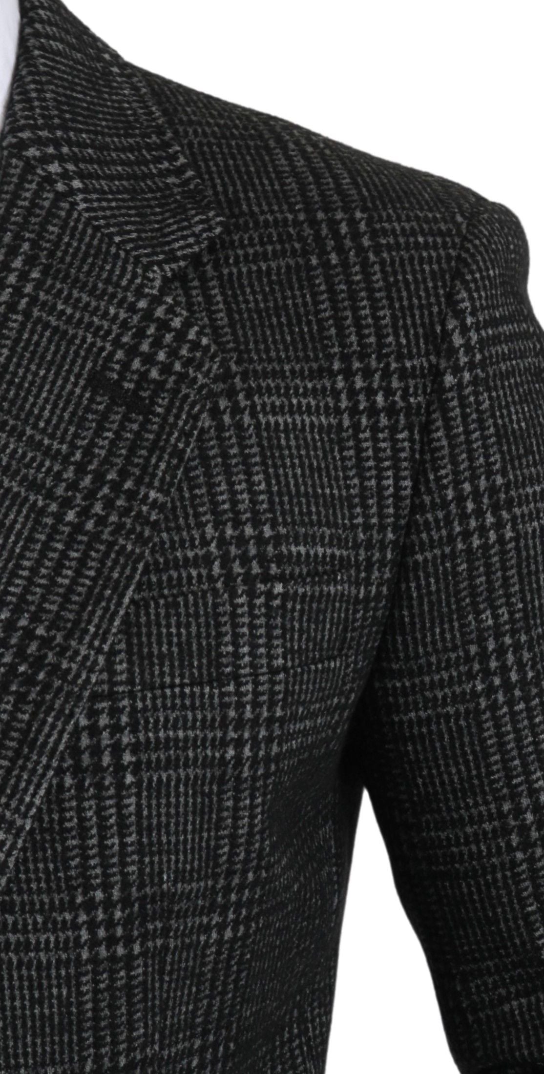Dolce & Gabbana Gray Plaid Check Slim Fit Jacket Blazer Dolce & Gabbana
