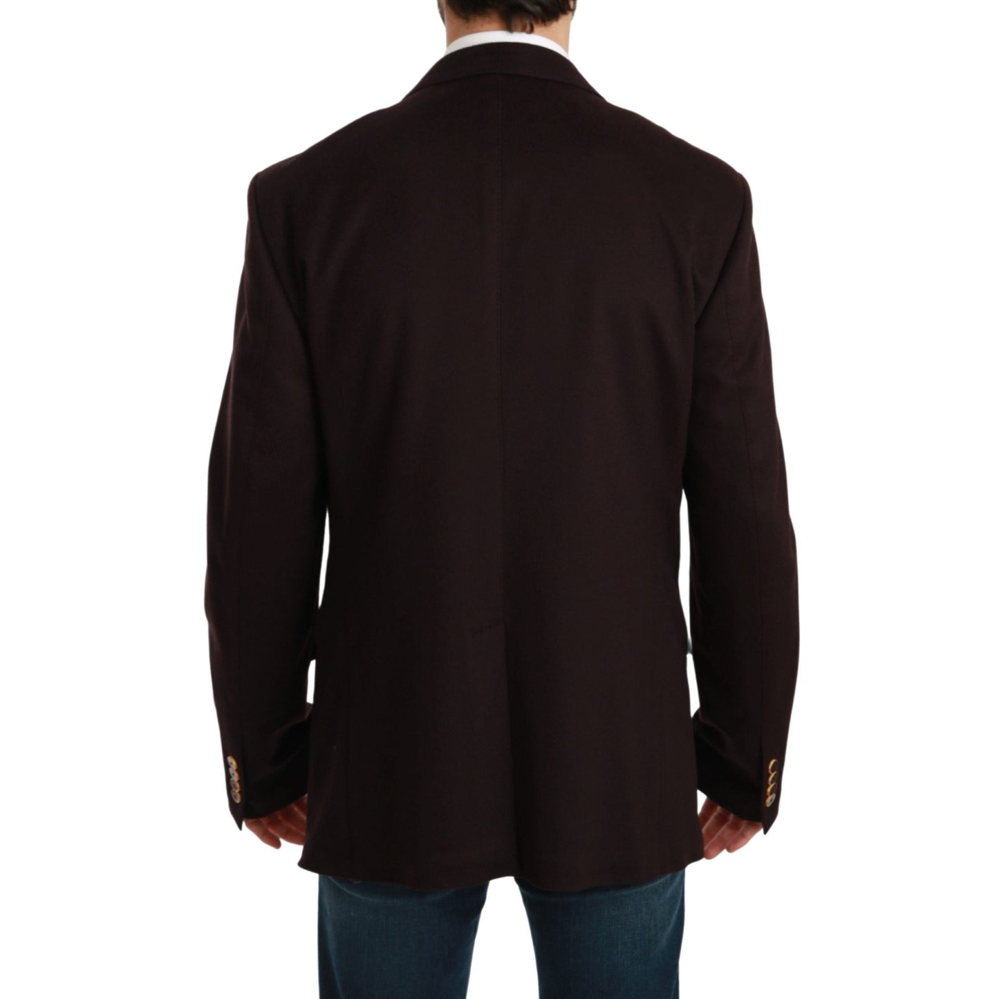 Dolce & Gabbana Bordeaux Cashmere Coat TAORMINA Blazer Dolce & Gabbana