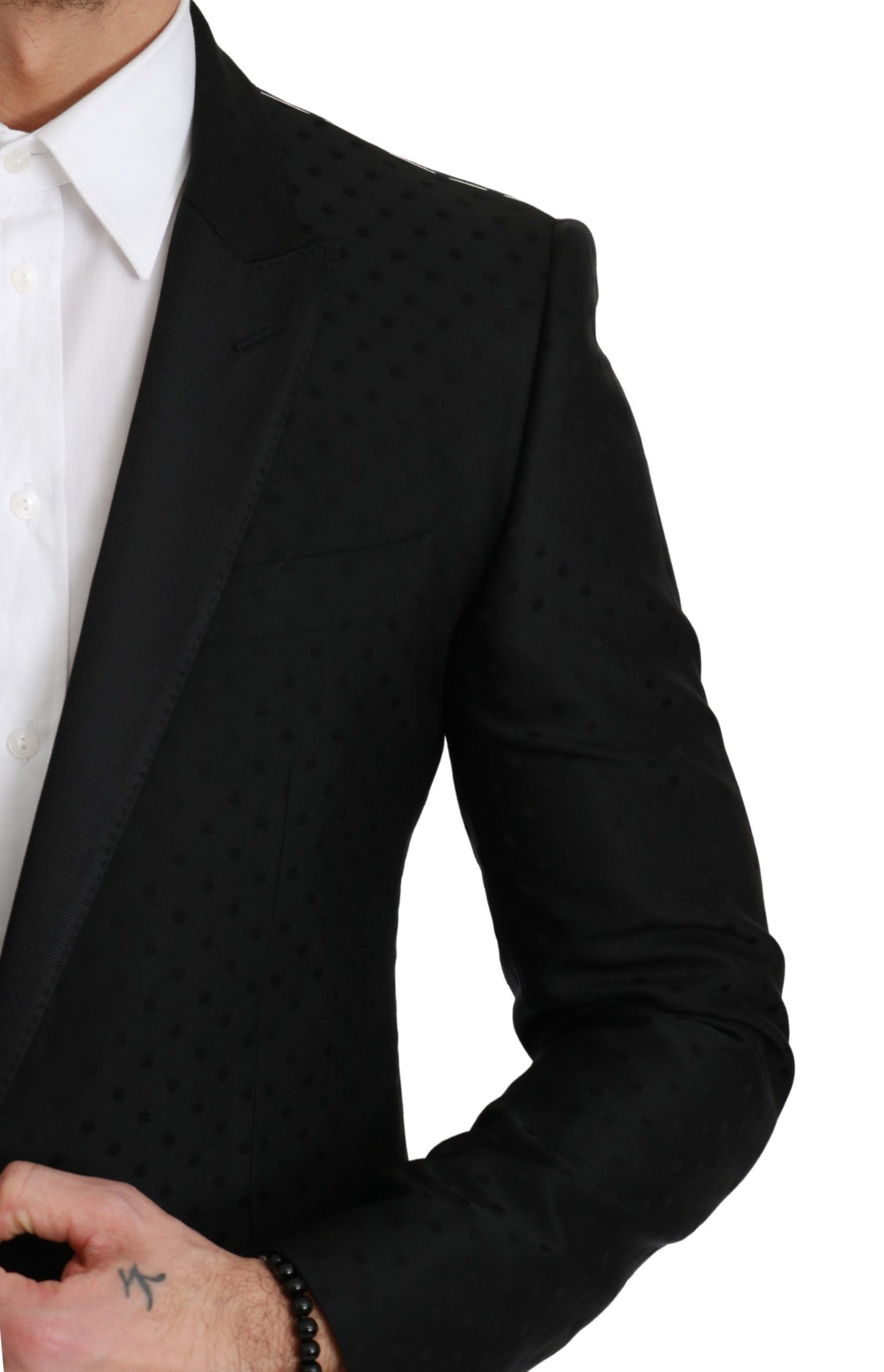 Dolce & Gabbana Black Slim Fit Coat Jacket MARTINI Blazer Dolce & Gabbana