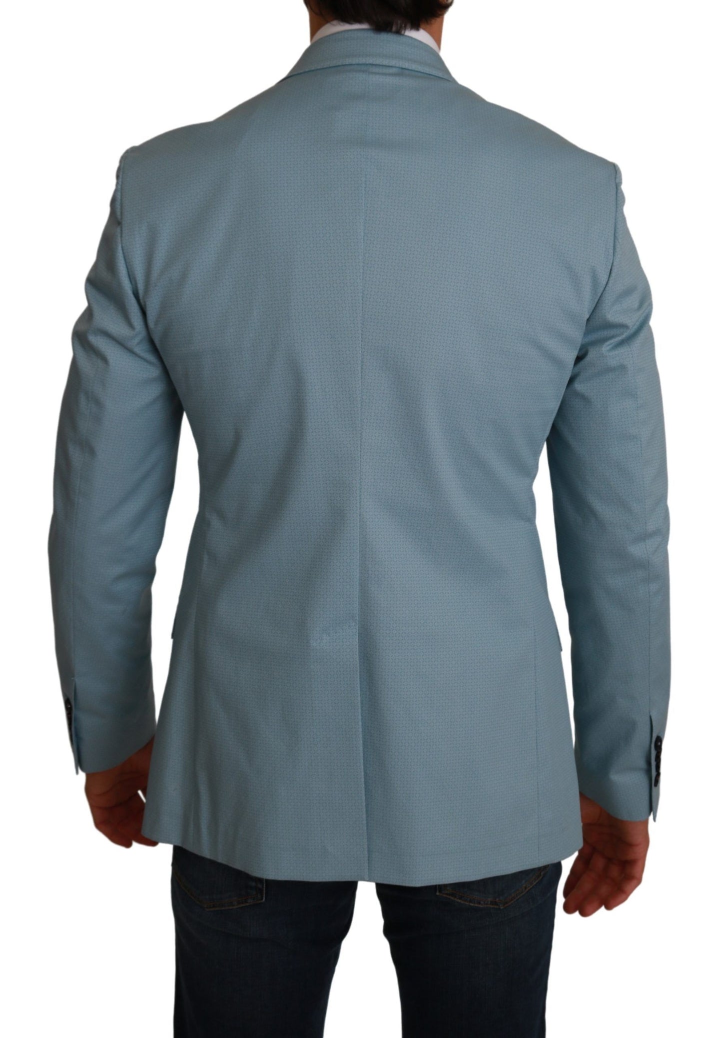 Dolce & Gabbana Blue Slim Fit Coat Jacket MARTINI Blazer Dolce & Gabbana
