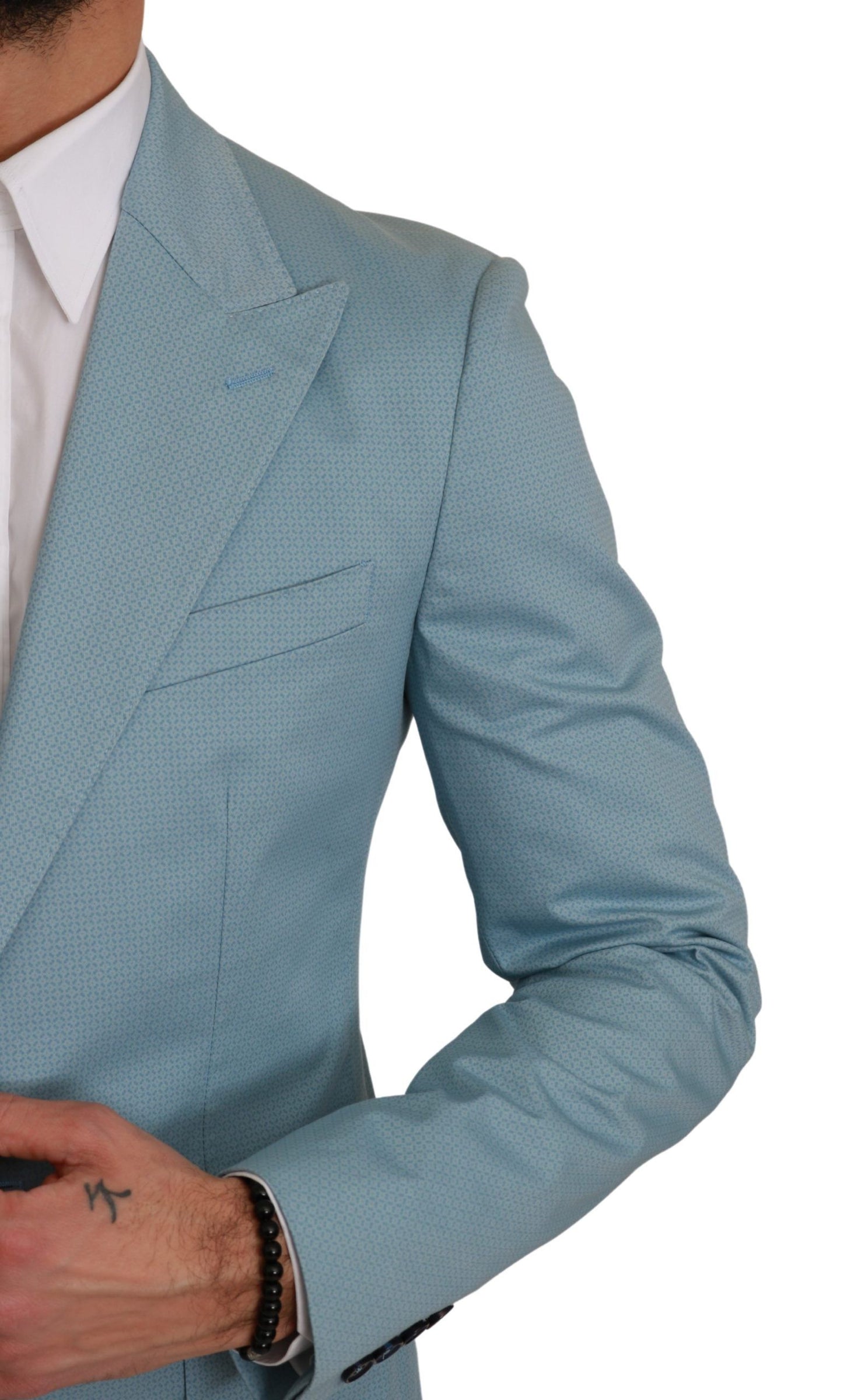 Dolce & Gabbana Blue Slim Fit Coat Jacket MARTINI Blazer Dolce & Gabbana