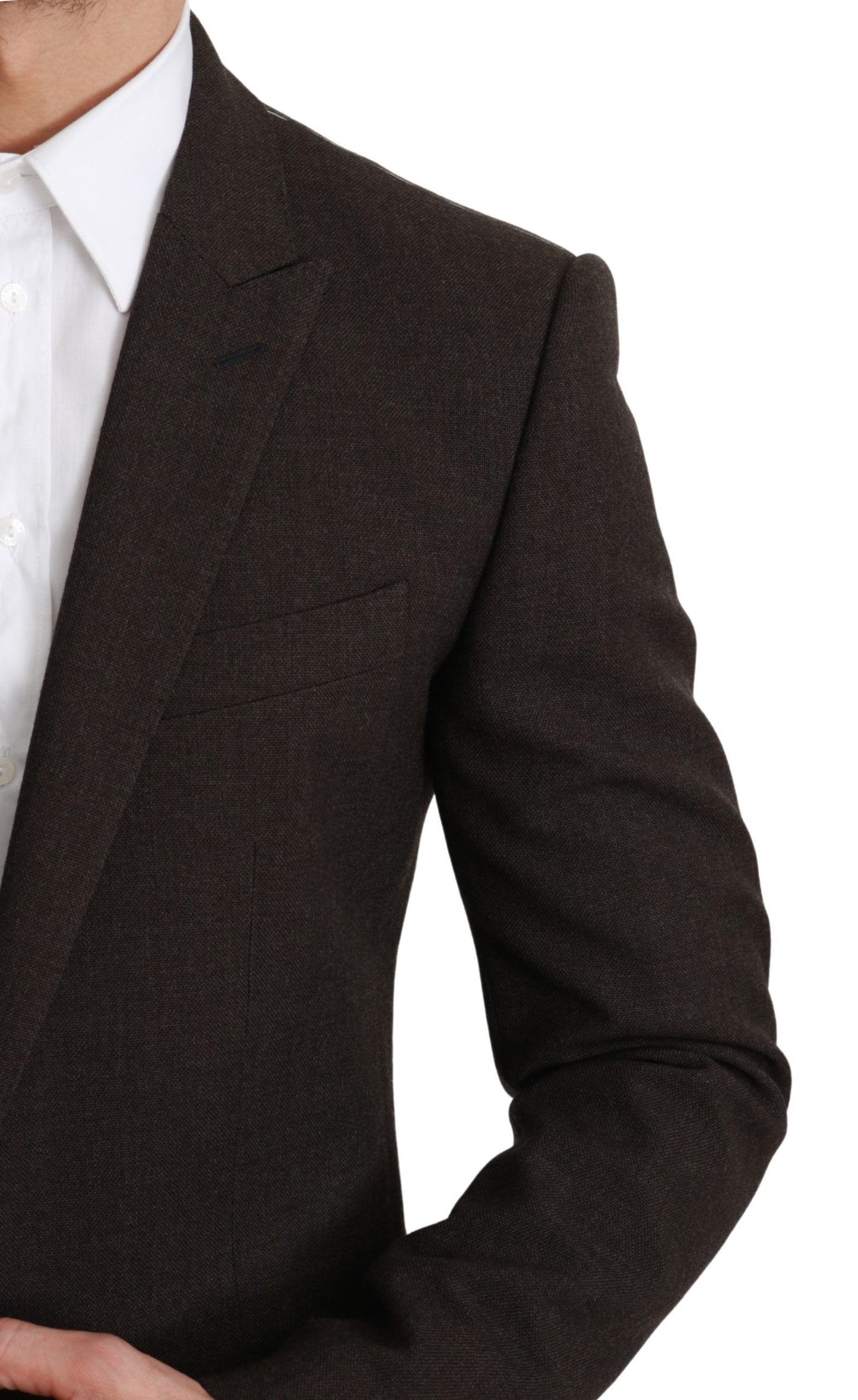 Dolce & Gabbana Brown Slim Fit Coat Jacket MARTINI Blazer Dolce & Gabbana
