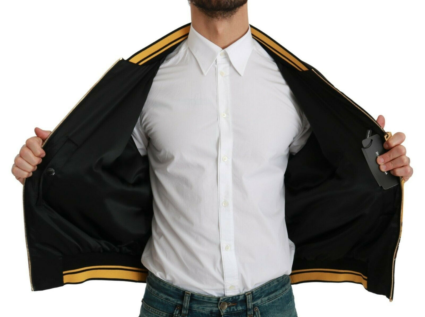 Dolce & Gabbana Black YEAR OF THE PIG Bomber Jacket Dolce & Gabbana
