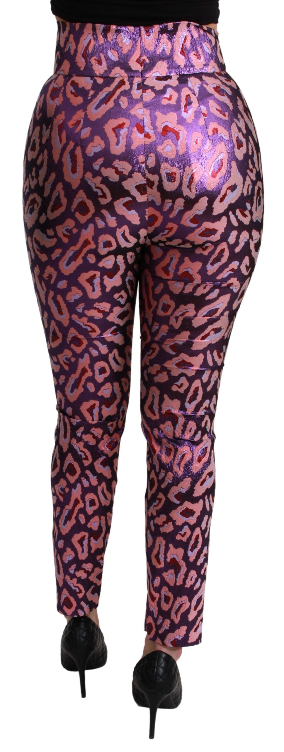Dolce & Gabbana Multicolor Patterned Cropped High Waist Pants Dolce & Gabbana