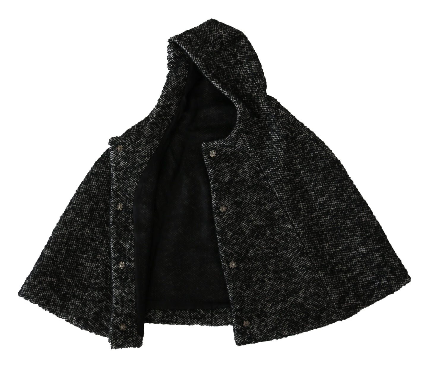 Dolce & Gabbana Gray Tweet Wool Kaftan Jacket Coat Top Dolce & Gabbana