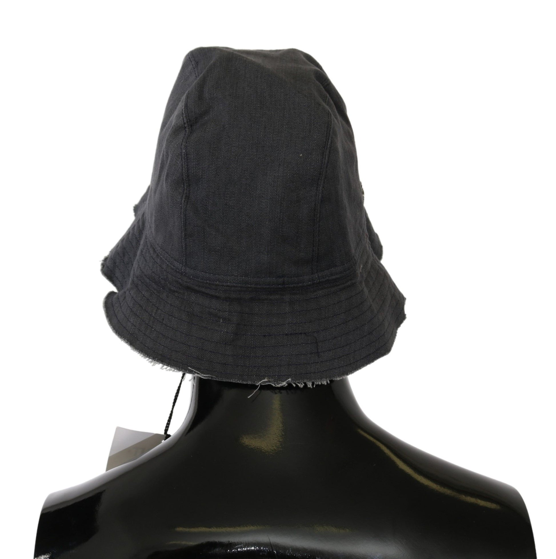 Costume National Black Washed Wide Brim Outdoor Bucket Hat Costume National