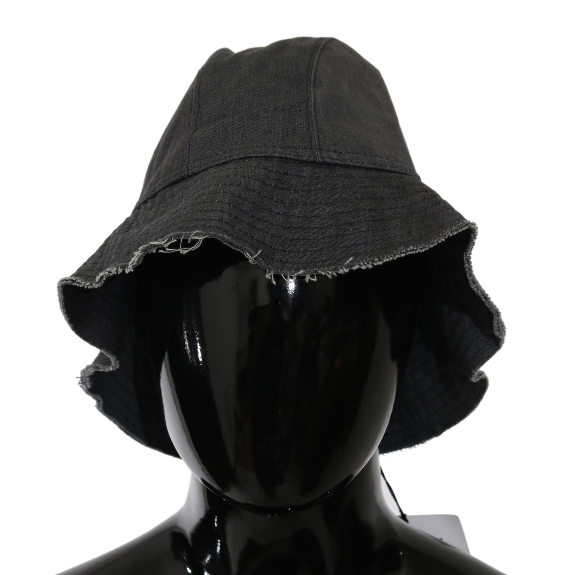 Costume National Black Washed Wide Brim Outdoor Bucket Hat Costume National