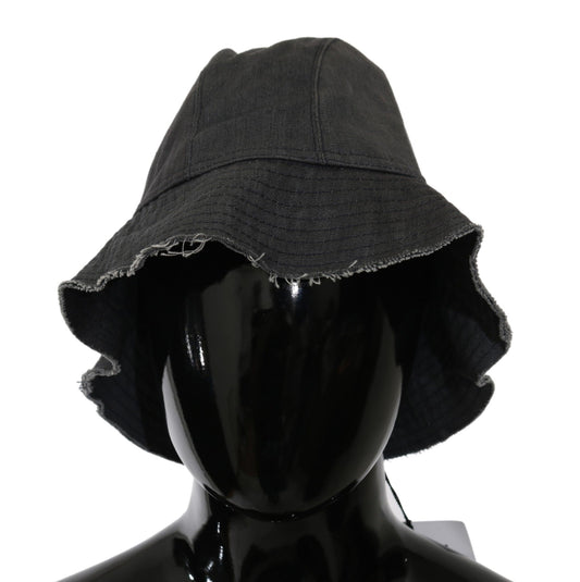 Costume National Black Washed Wide Brim Outdoor Bucket Hat Costume National