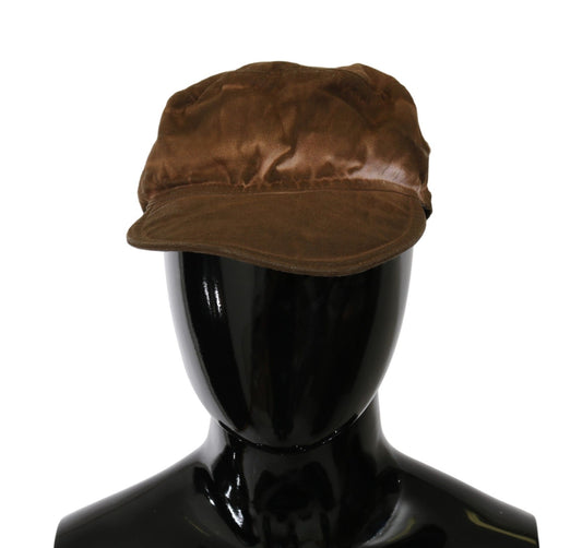 Costume National Brown Newsboy Beret Cabbie Fedora Hat Costume National