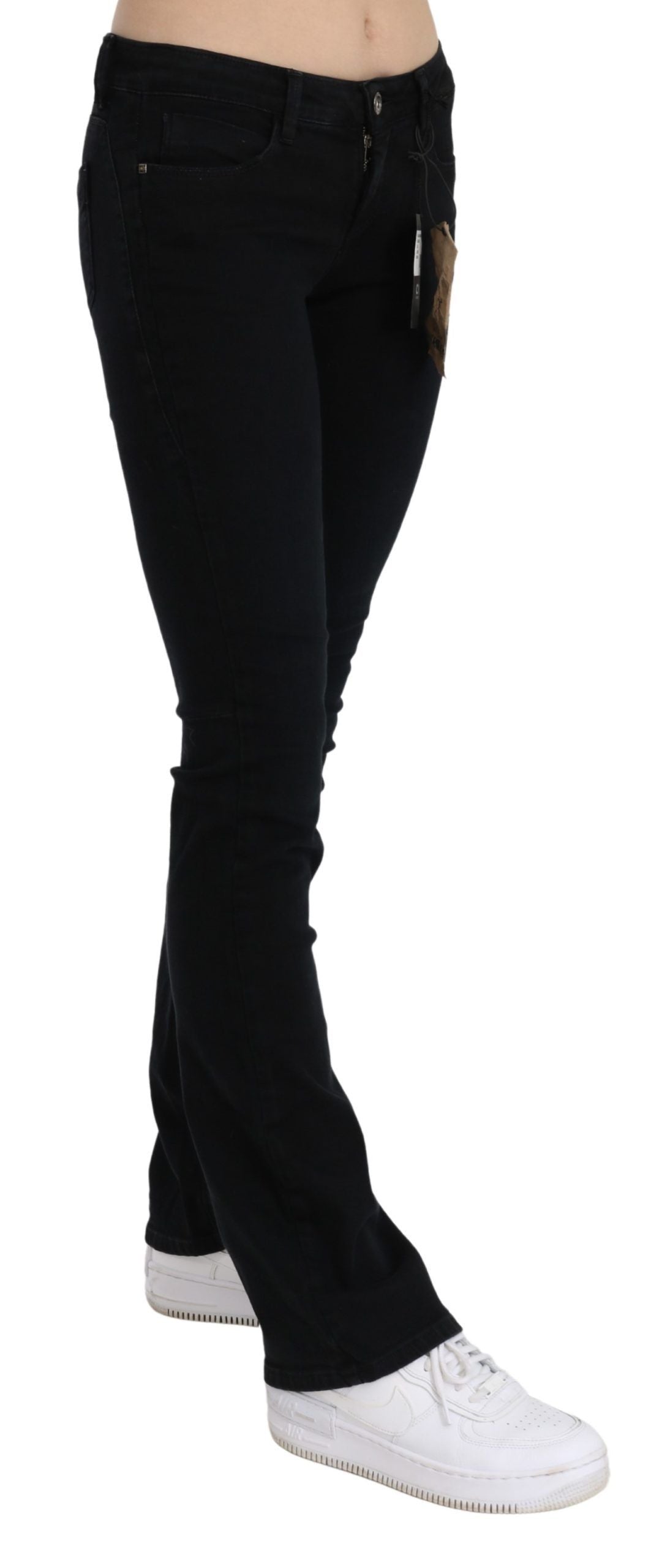Costume National Black Low Waist Skinny Denim Cotton Jeans Costume National