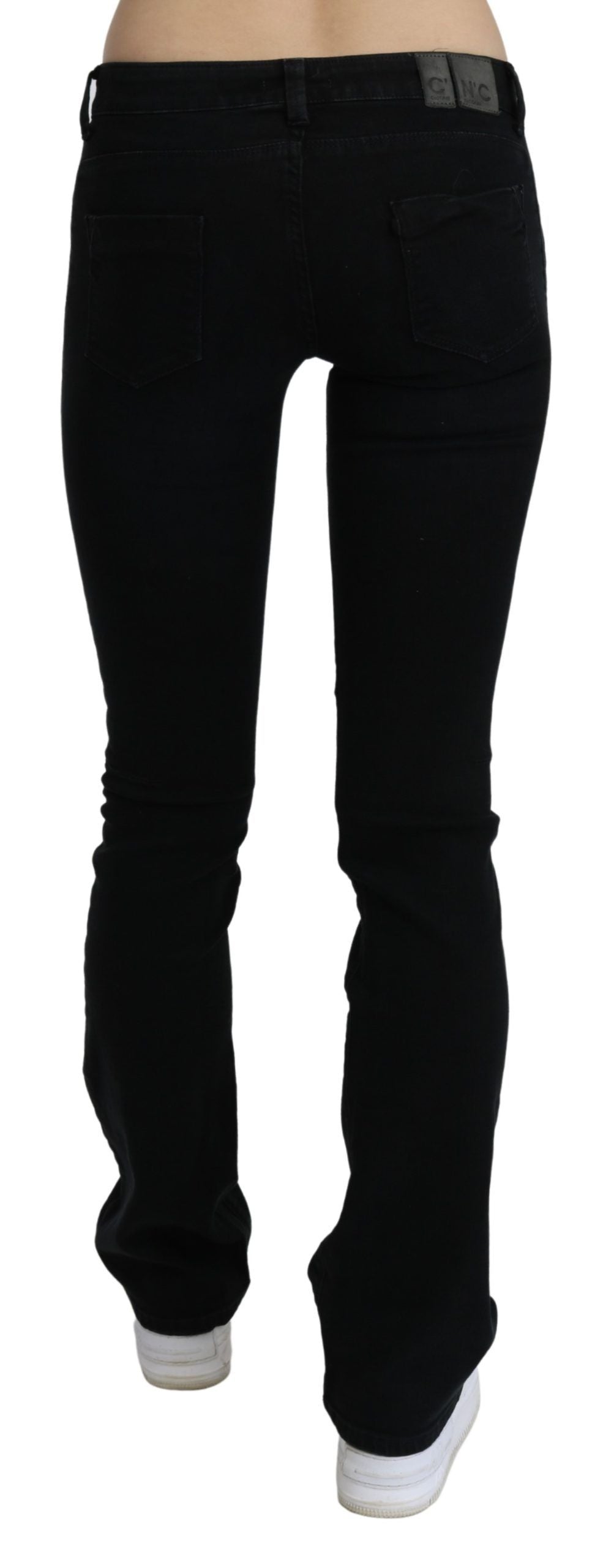 Costume National Black Low Waist Skinny Denim Cotton Jeans Costume National