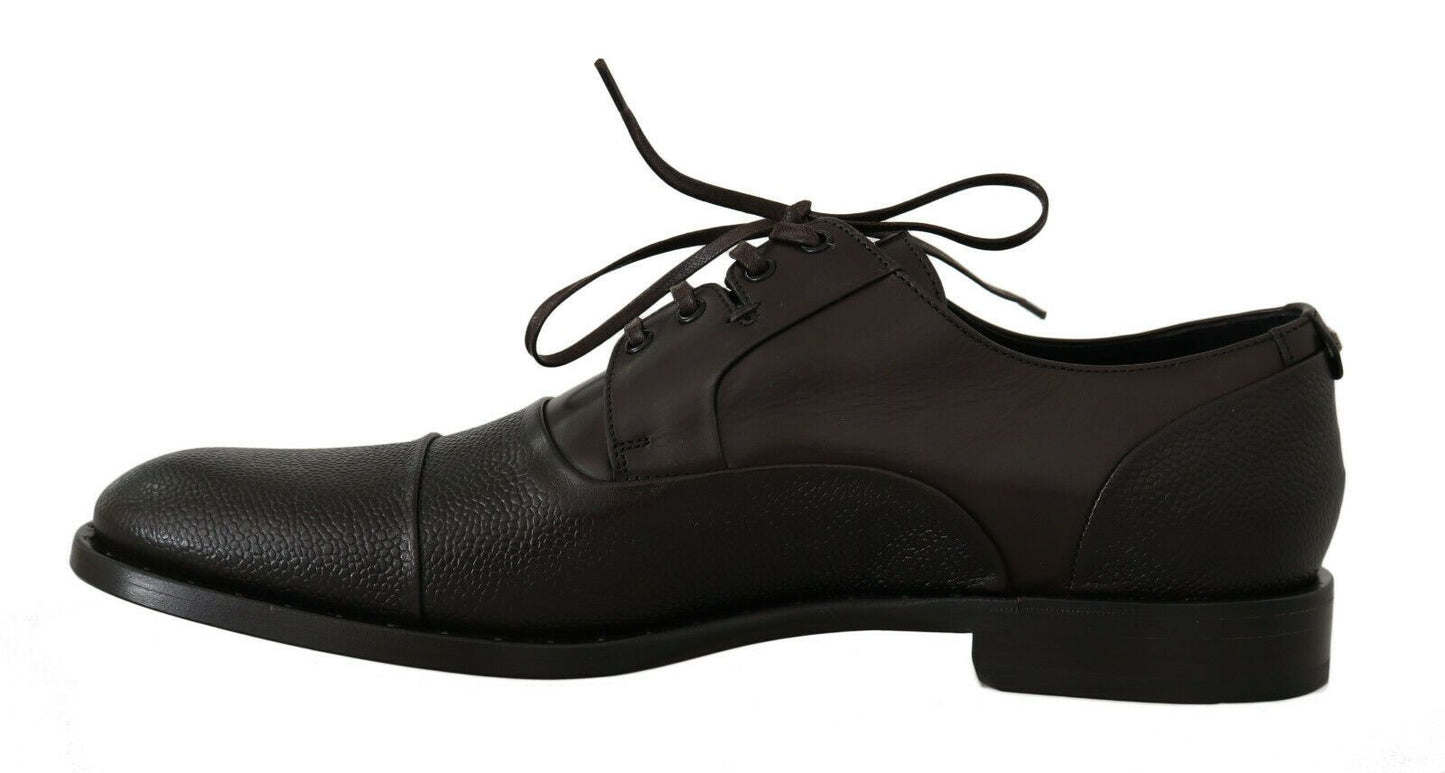 Dolce & Gabbana Brown Leather Laceups Dress Mens Shoes Dolce & Gabbana