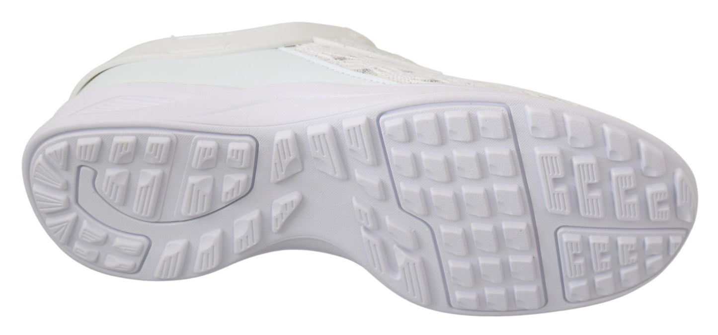 Philipp Plein White Polyester Casual Sneakers Shoes Philipp Plein
