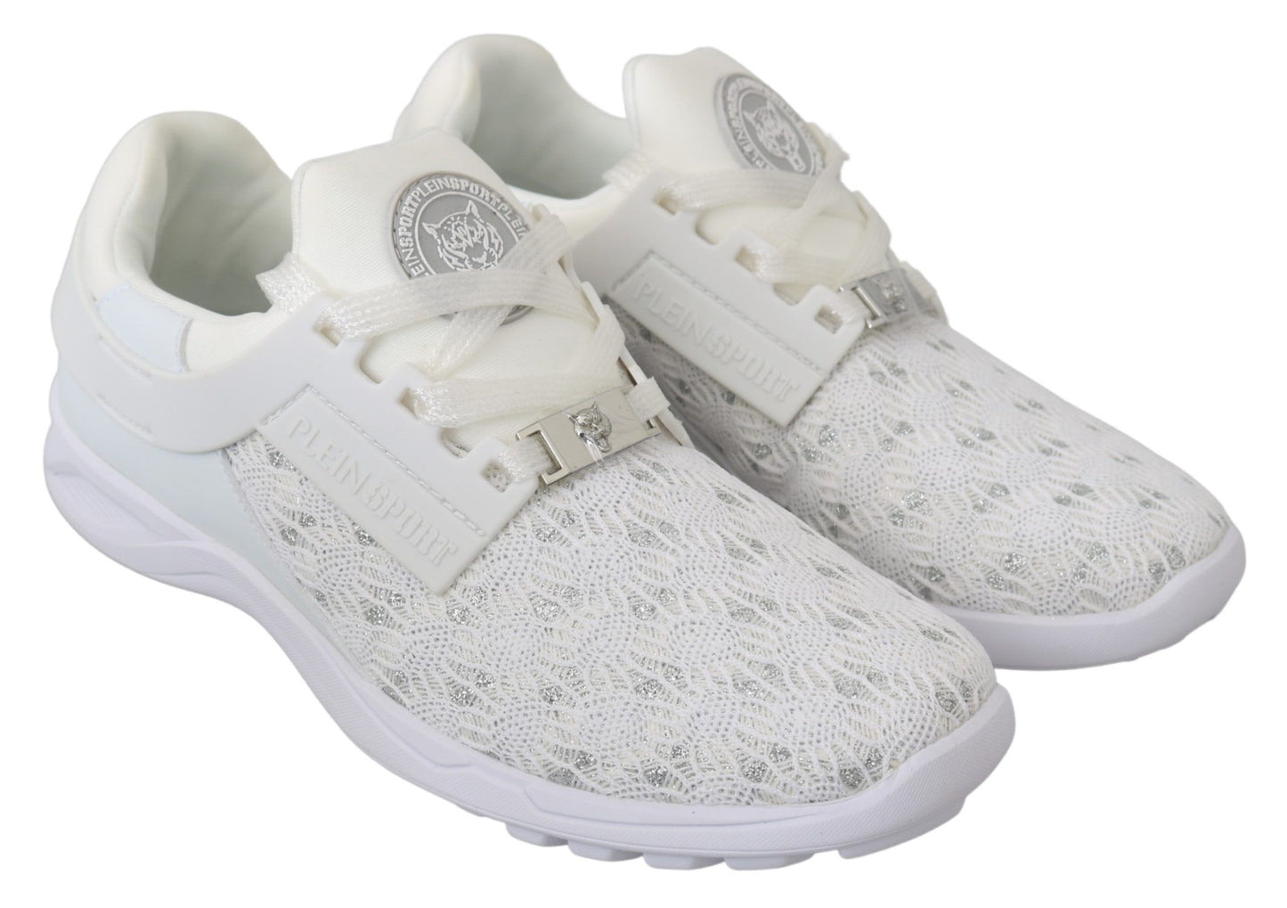 Philipp Plein White Polyester Casual Sneakers Shoes Philipp Plein