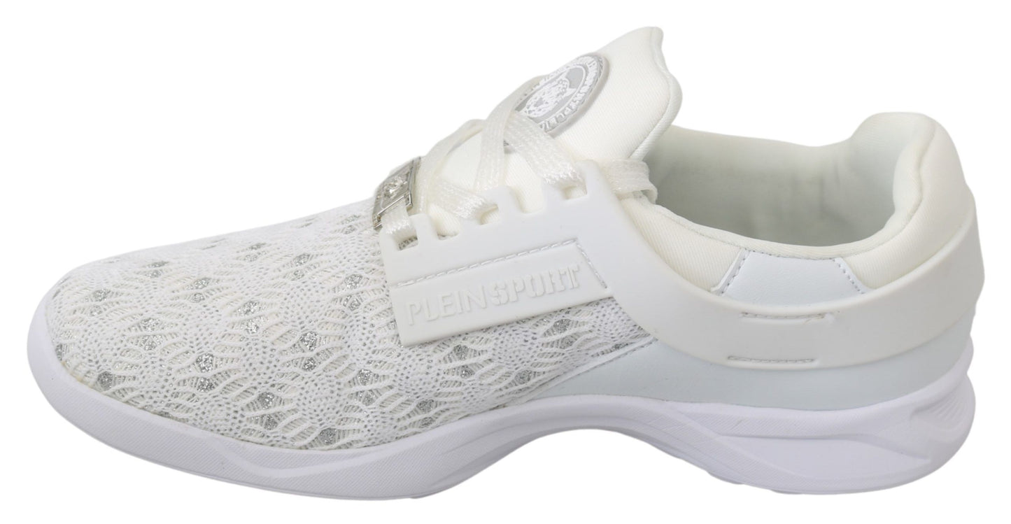 Philipp Plein White Polyester Casual Sneakers Shoes Philipp Plein