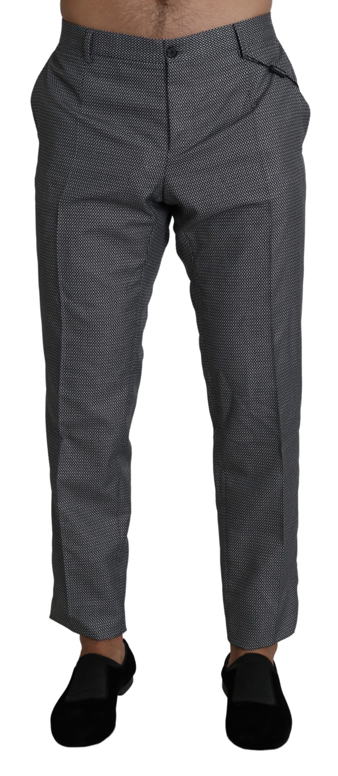 Dolce & Gabbana Gray Formal Dress Trouser Slim Fit Pants Dolce & Gabbana