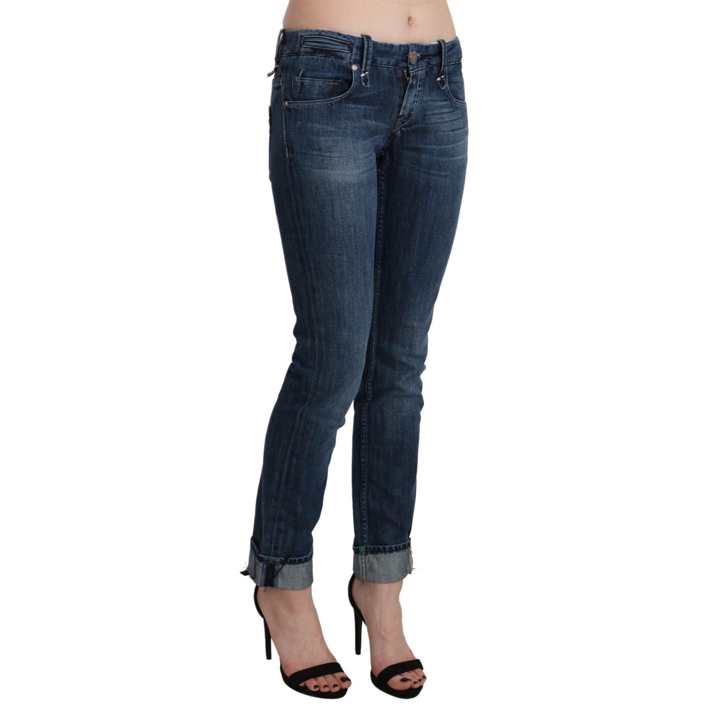 Acht Blue Washed Low Waist Skinny Denim Trouser Acht