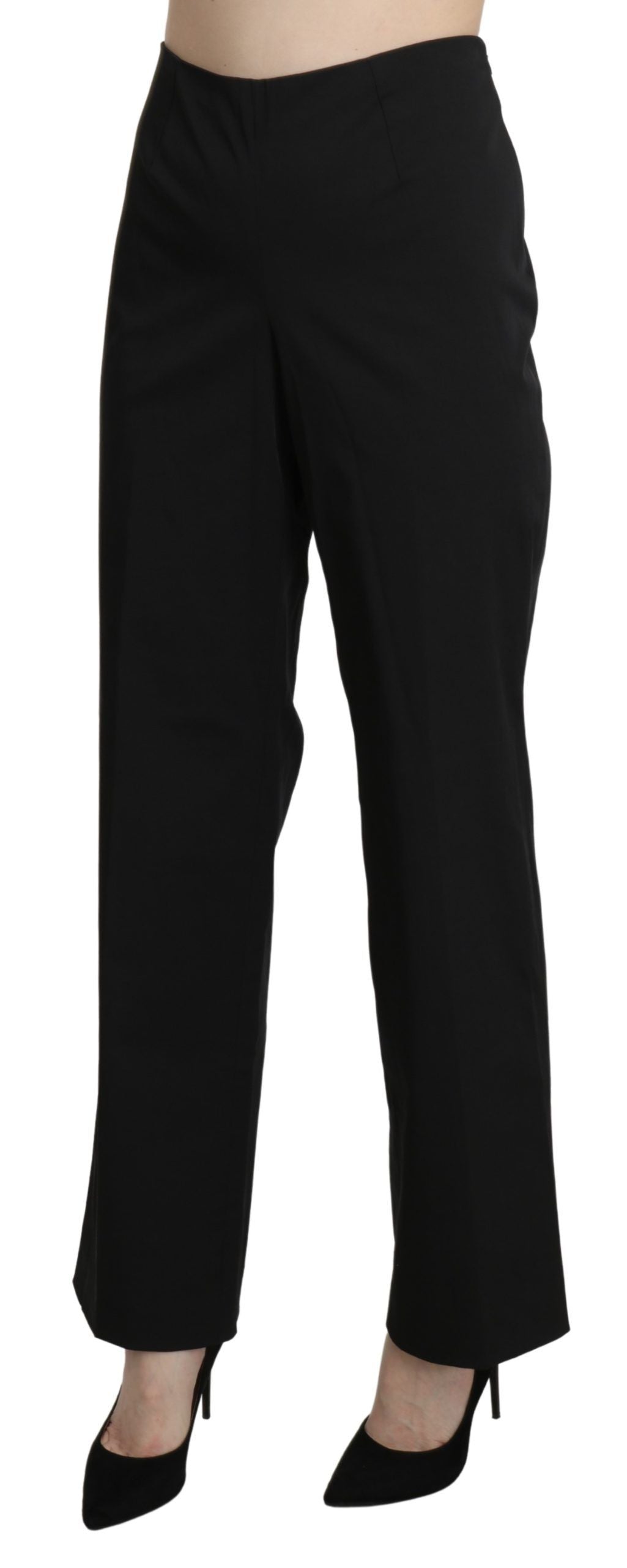 BENCIVENGA Black High Waist Straight Dress Trouser Pants BENCIVENGA