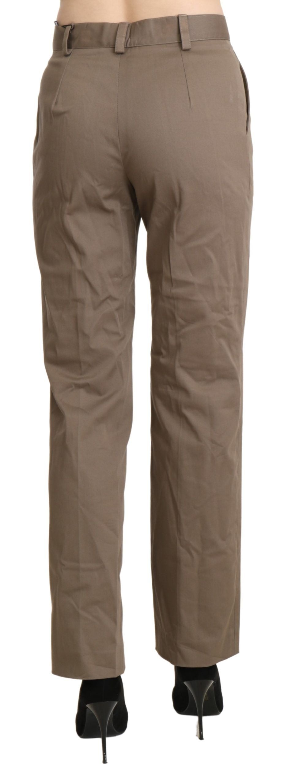 BENCIVENGA Brown High Waist Straight Dress Trouser Pants BENCIVENGA