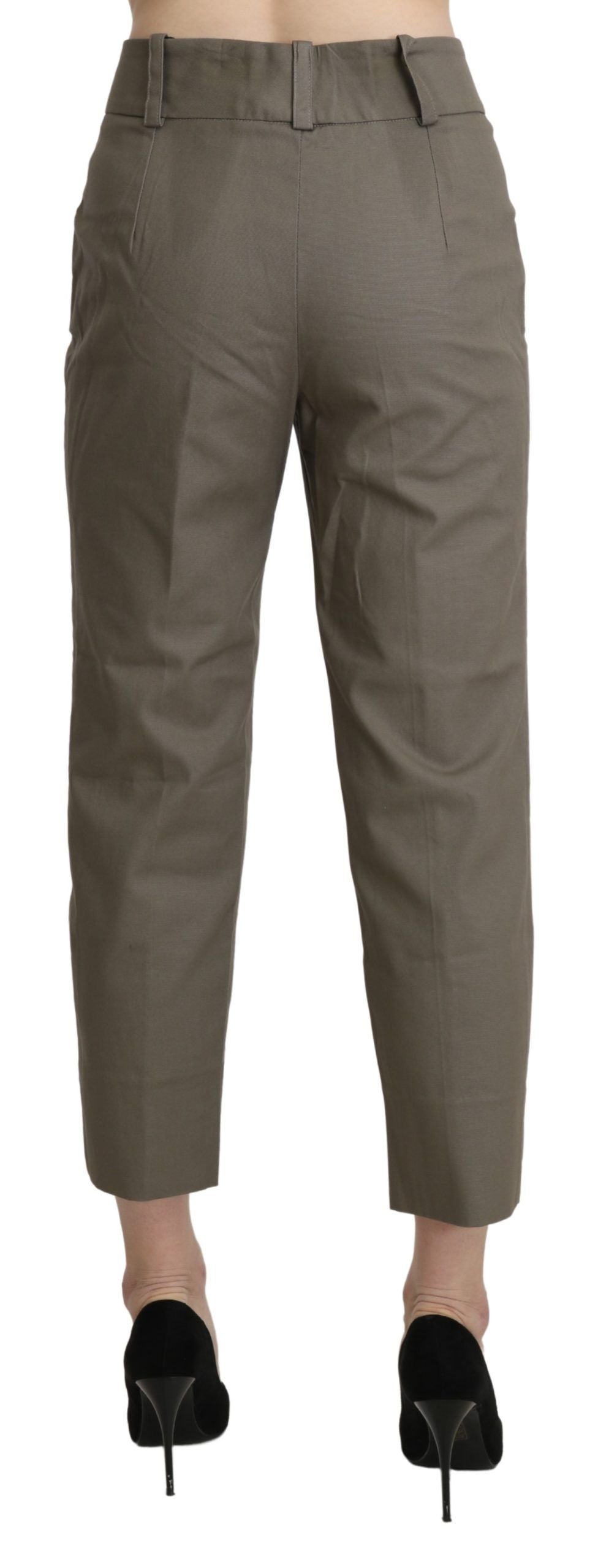 BENCIVENGA Gray High Waist Cropped Dress Trouser Pants BENCIVENGA