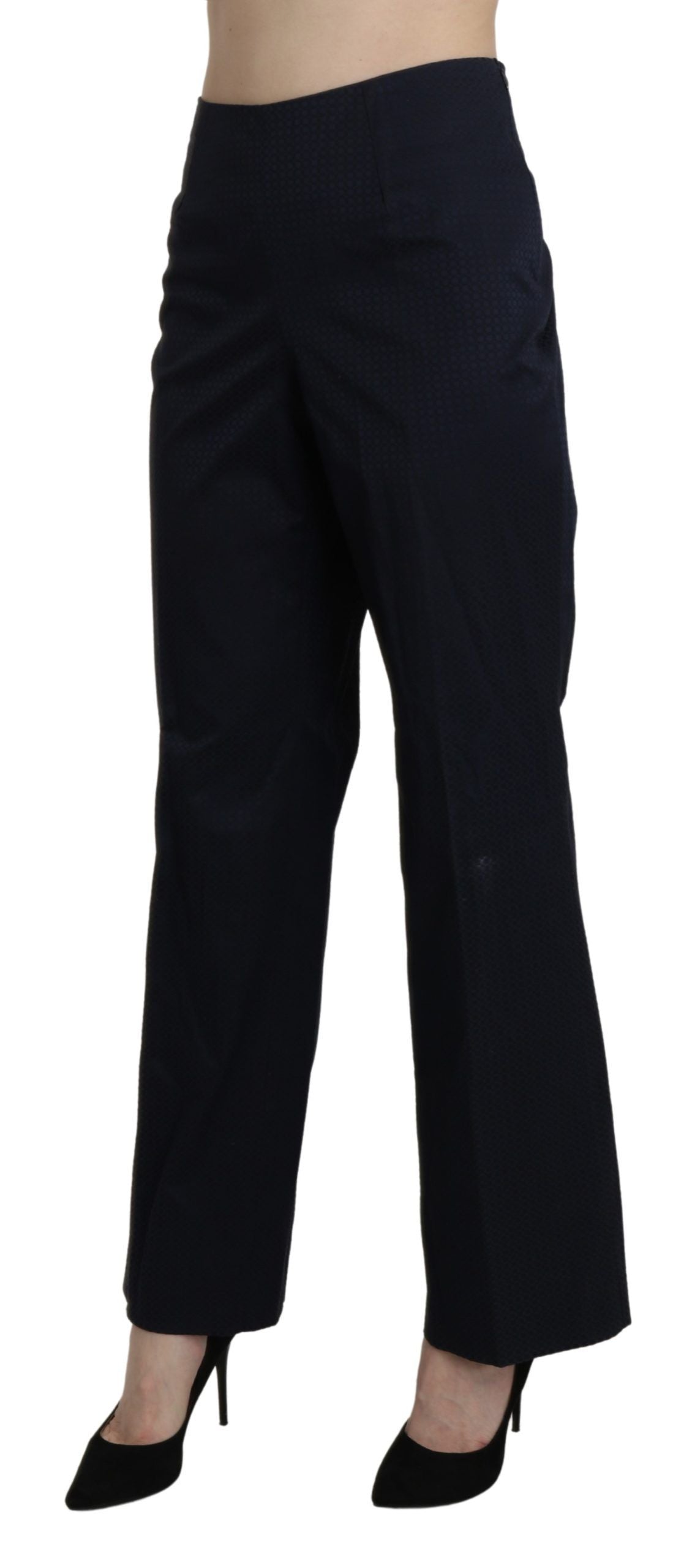BENCIVENGA Navy Blue High Waist Straight Dress Trouser Pants BENCIVENGA