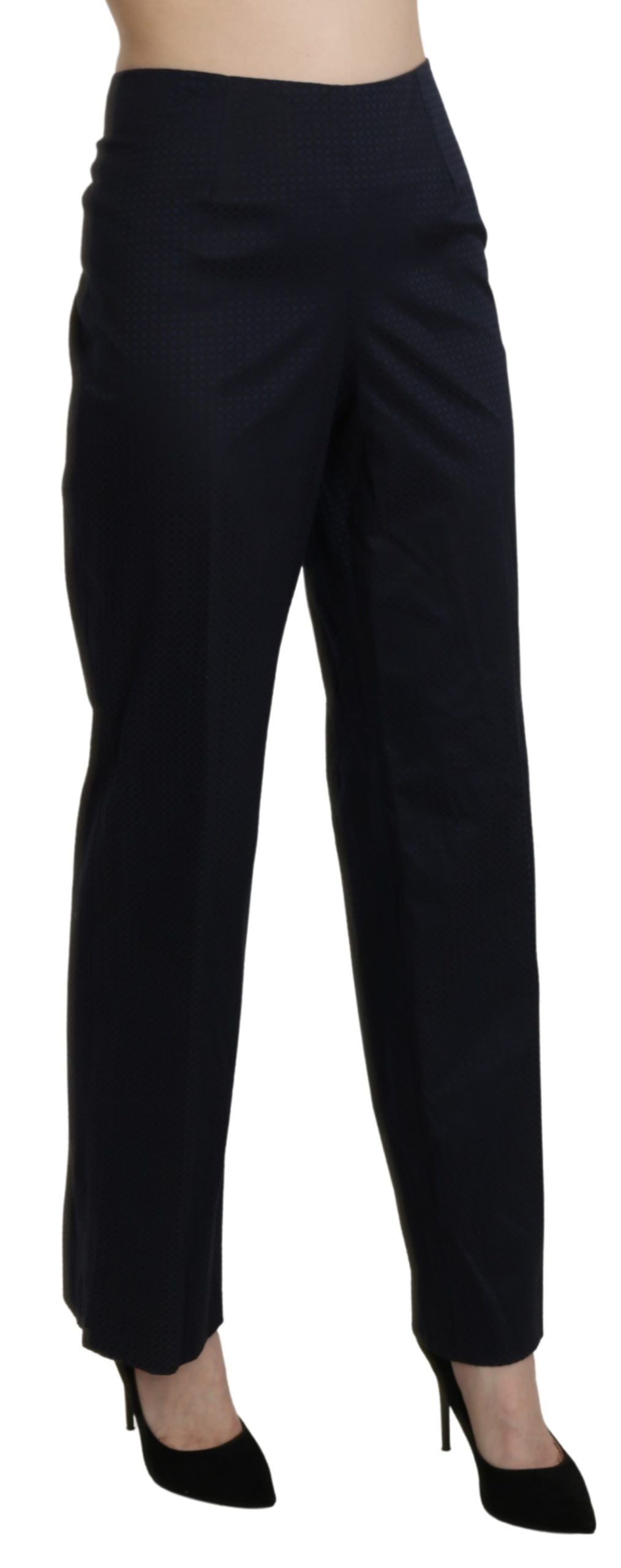 BENCIVENGA Navy Blue High Waist Straight Dress Trouser Pants BENCIVENGA