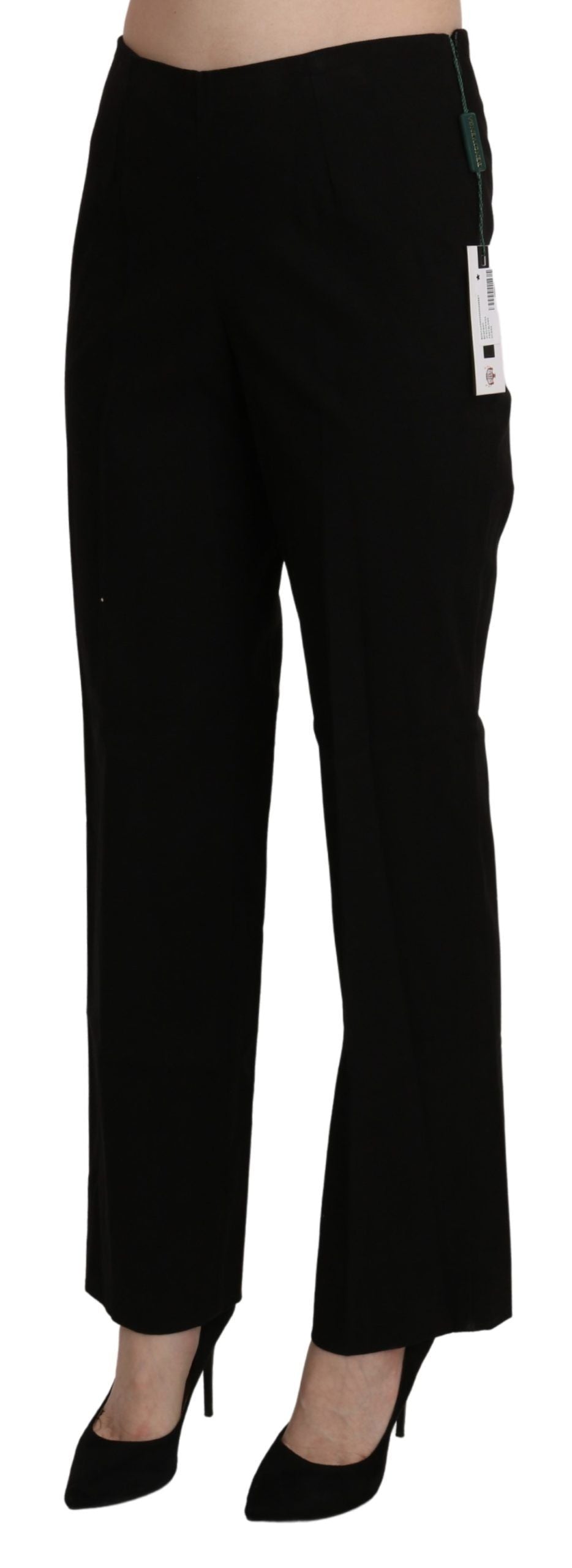 BENCIVENGA Black High Waist Straight Dress Trouser Pant BENCIVENGA