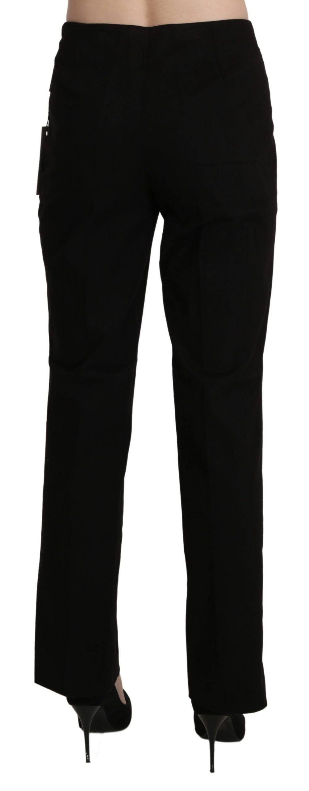 BENCIVENGA Black High Waist Straight Dress Trouser Pant BENCIVENGA