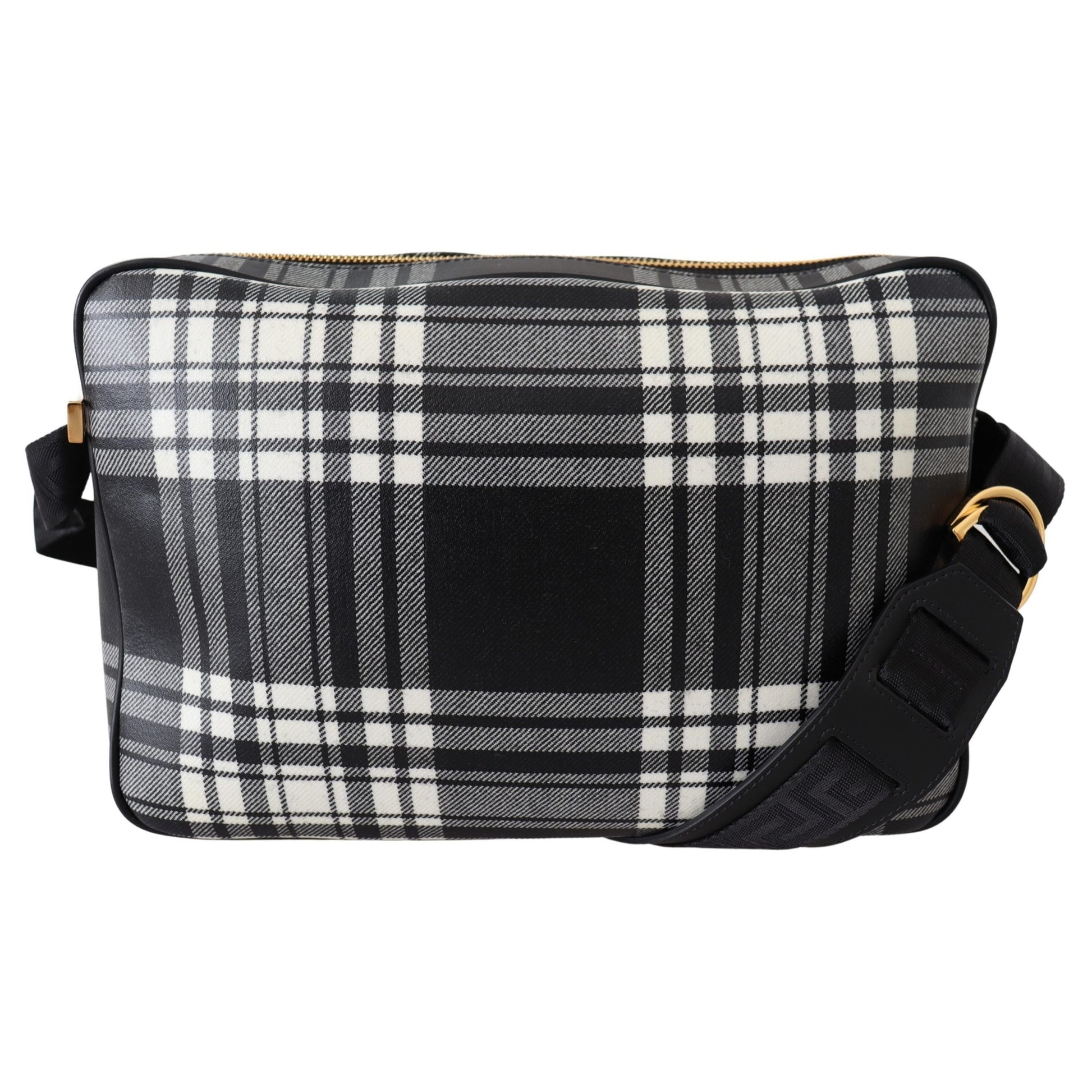 Versace Elegant Grey Leather Crossbody Bag Versace