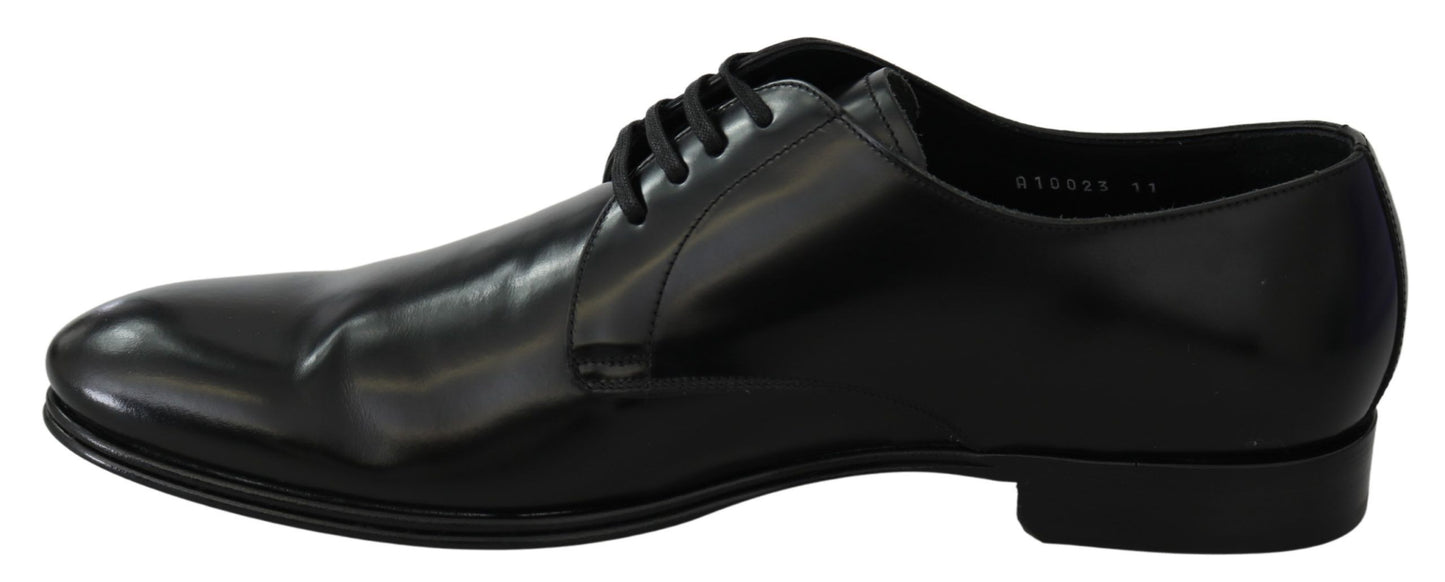 Dolce & Gabbana Derby Napoli Black Leather Dress Formal Shoes Dolce & Gabbana