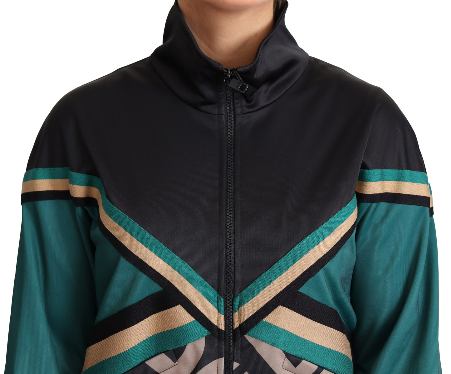 Dolce & Gabbana Multicolor DG Logo Mania Track Bomber Jacket Dolce & Gabbana