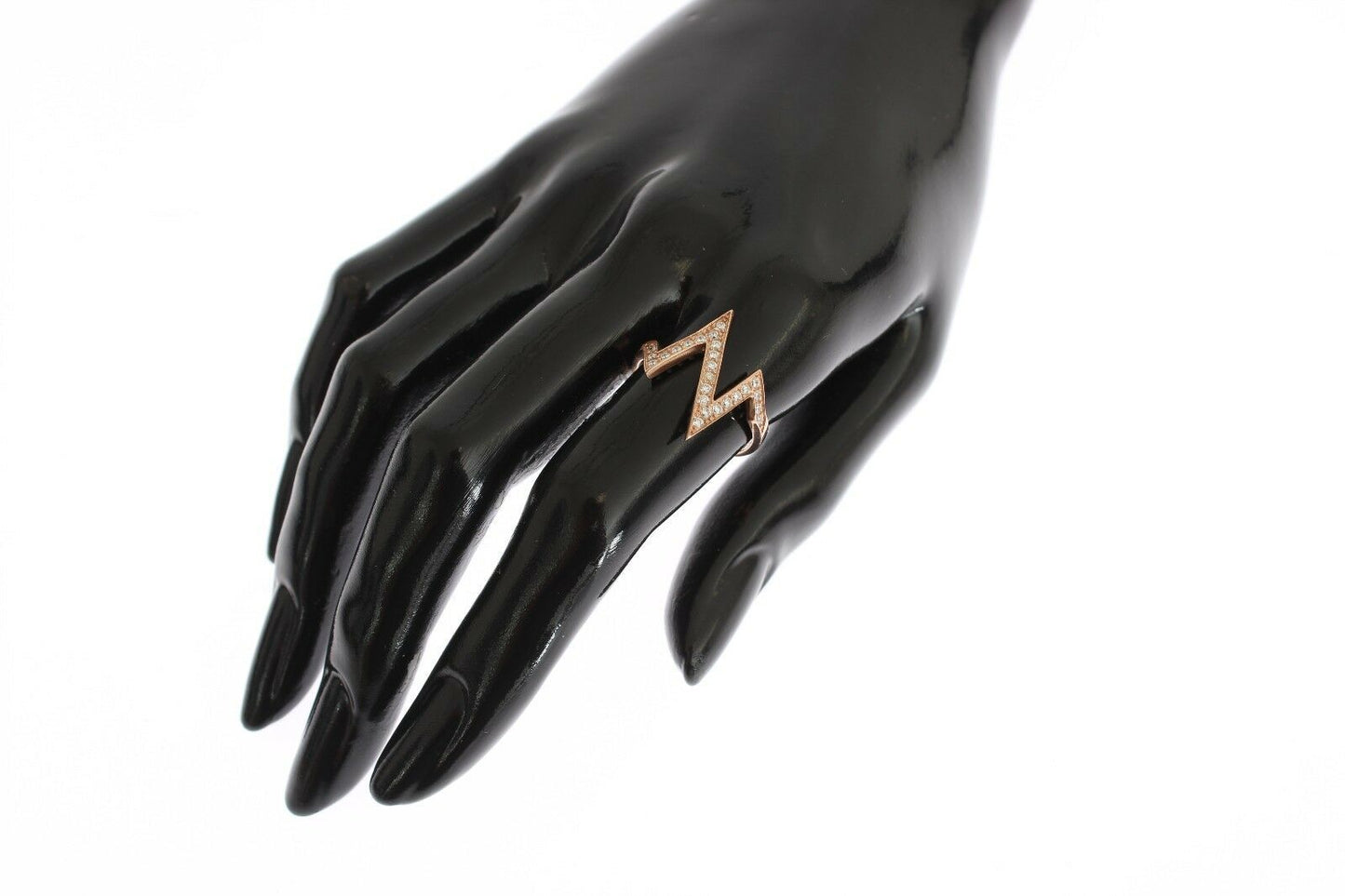 Nialaya Pink Gold 925 Silver Womens Clear Ring Nialaya