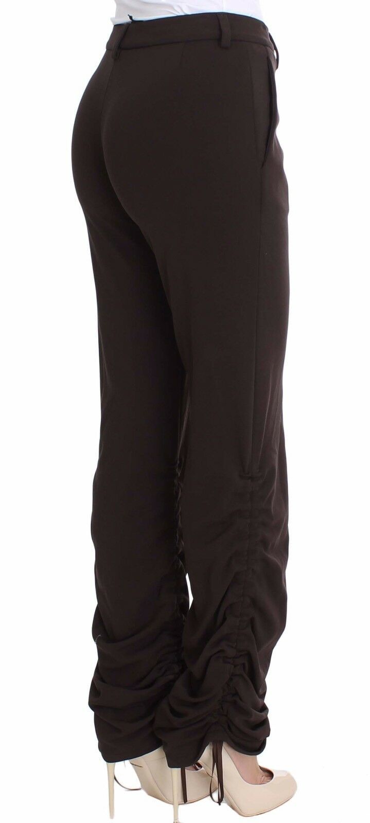 Ermanno Scervino Brown Stretch Casual Trousers Pants Ermanno Scervino