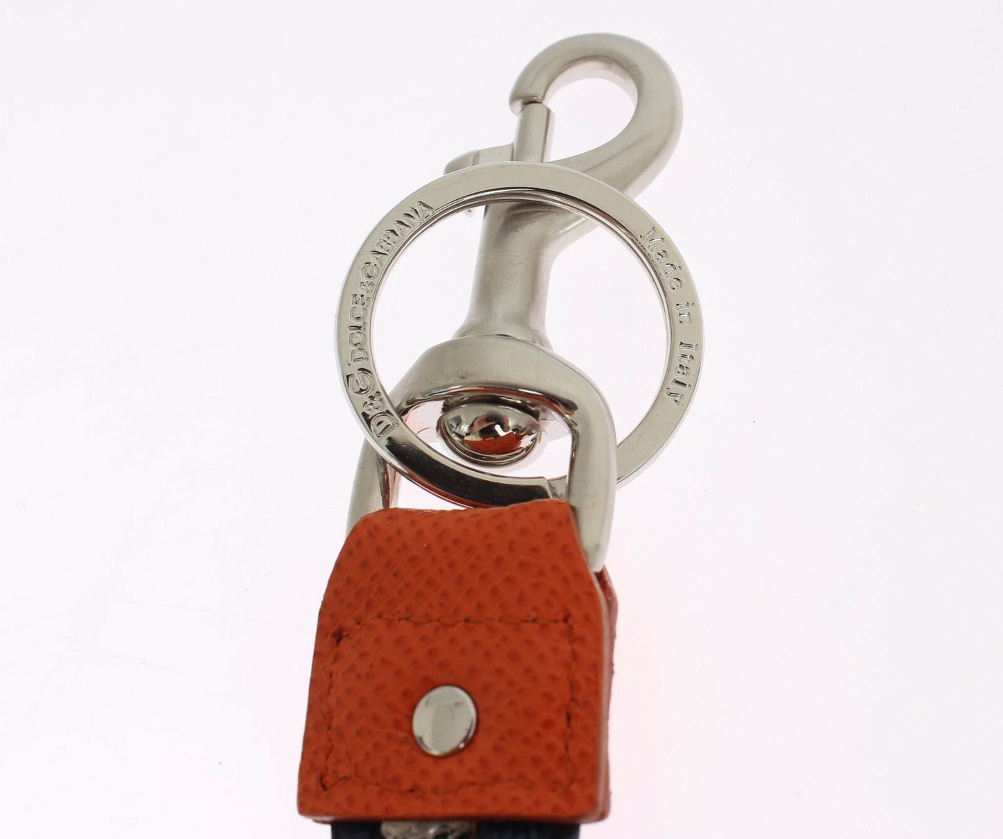 Dolce & Gabbana Multicolor Raffia Leather Clasp Finder Chain Keyring Dolce & Gabbana