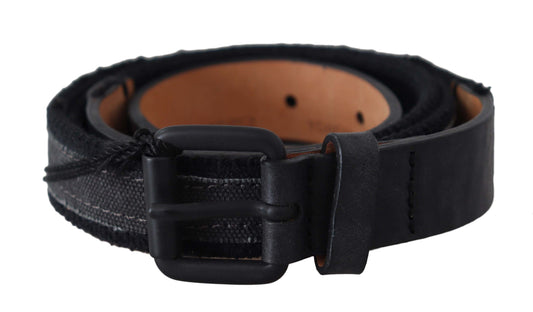 Ermanno Scervino Black Leather Logo Buckle Waist Ermanno Scervino