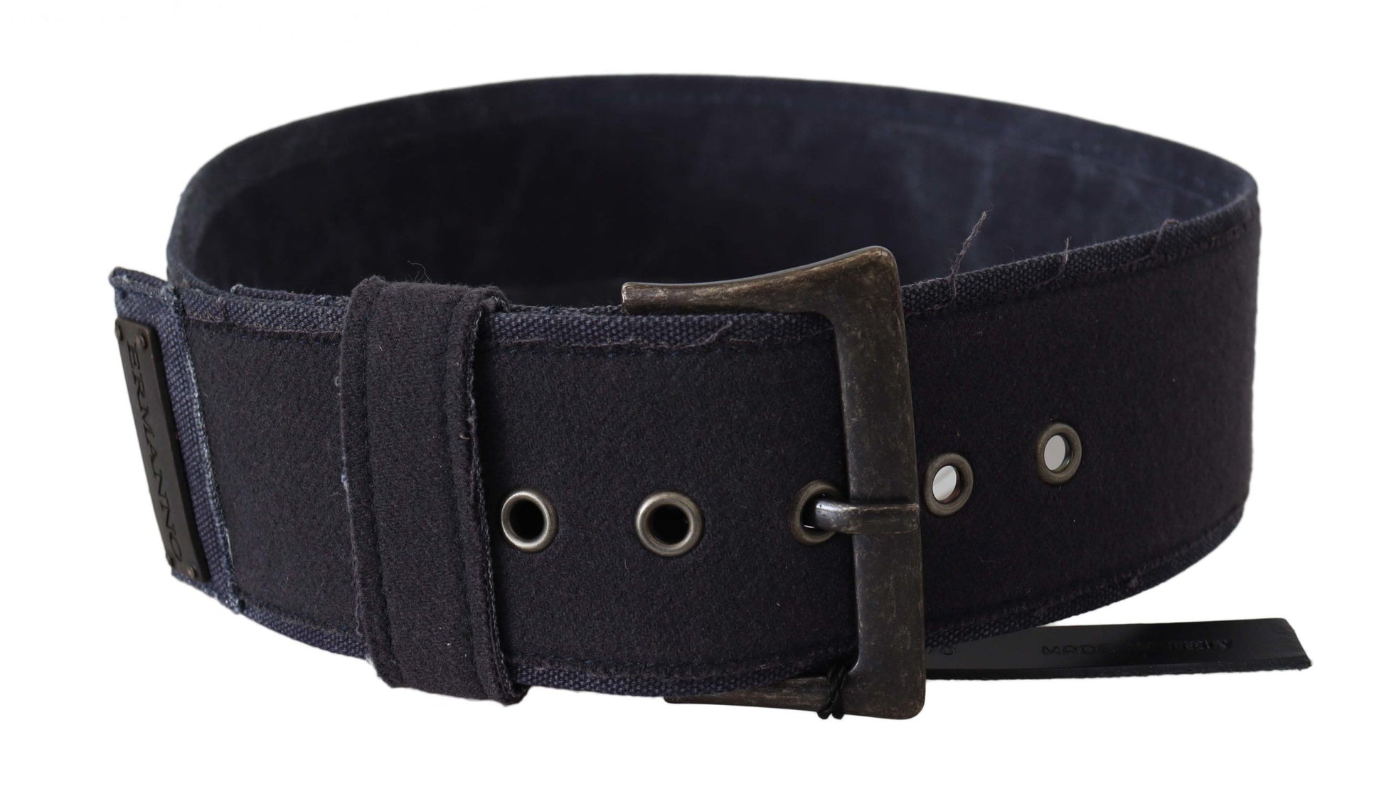 Ermanno Scervino Black Leather Wide Buckle Waist Luxury Belt Ermanno Scervino