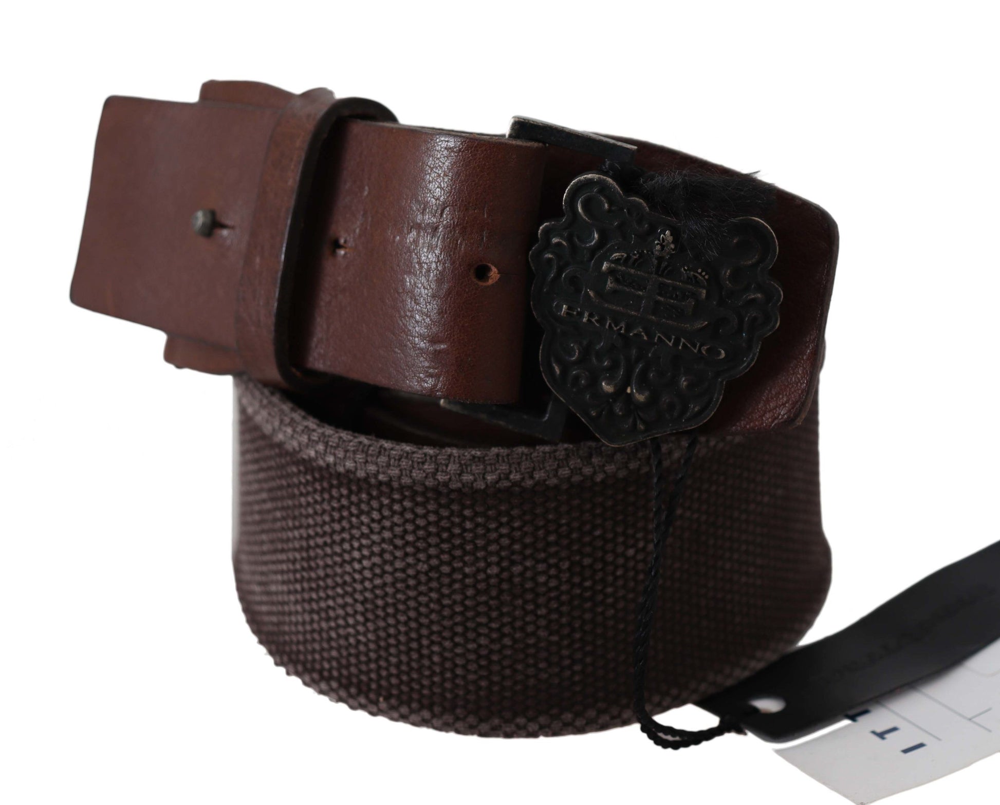Ermanno Scervino Dark Brown Leather Wide Buckle Waist Belt Ermanno Scervino