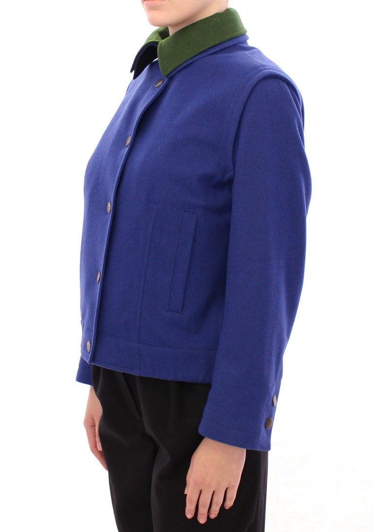 Andrea Incontri Habsburg Blue Green Wool Jacket Coat Andrea Incontri