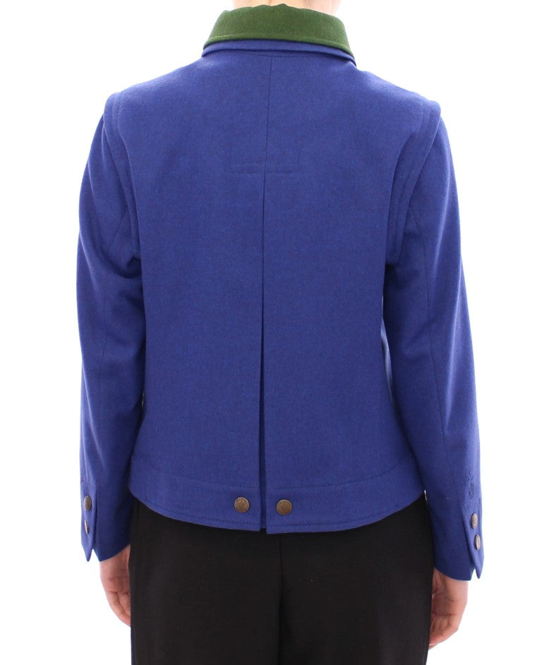 Andrea Incontri Habsburg Blue Green Wool Jacket Coat Andrea Incontri