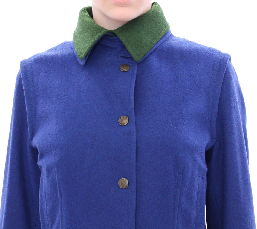 Andrea Incontri Habsburg Blue Green Wool Jacket Coat Andrea Incontri