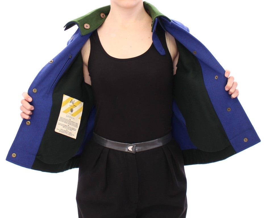 Andrea Incontri Habsburg Blue Green Wool Jacket Coat Andrea Incontri