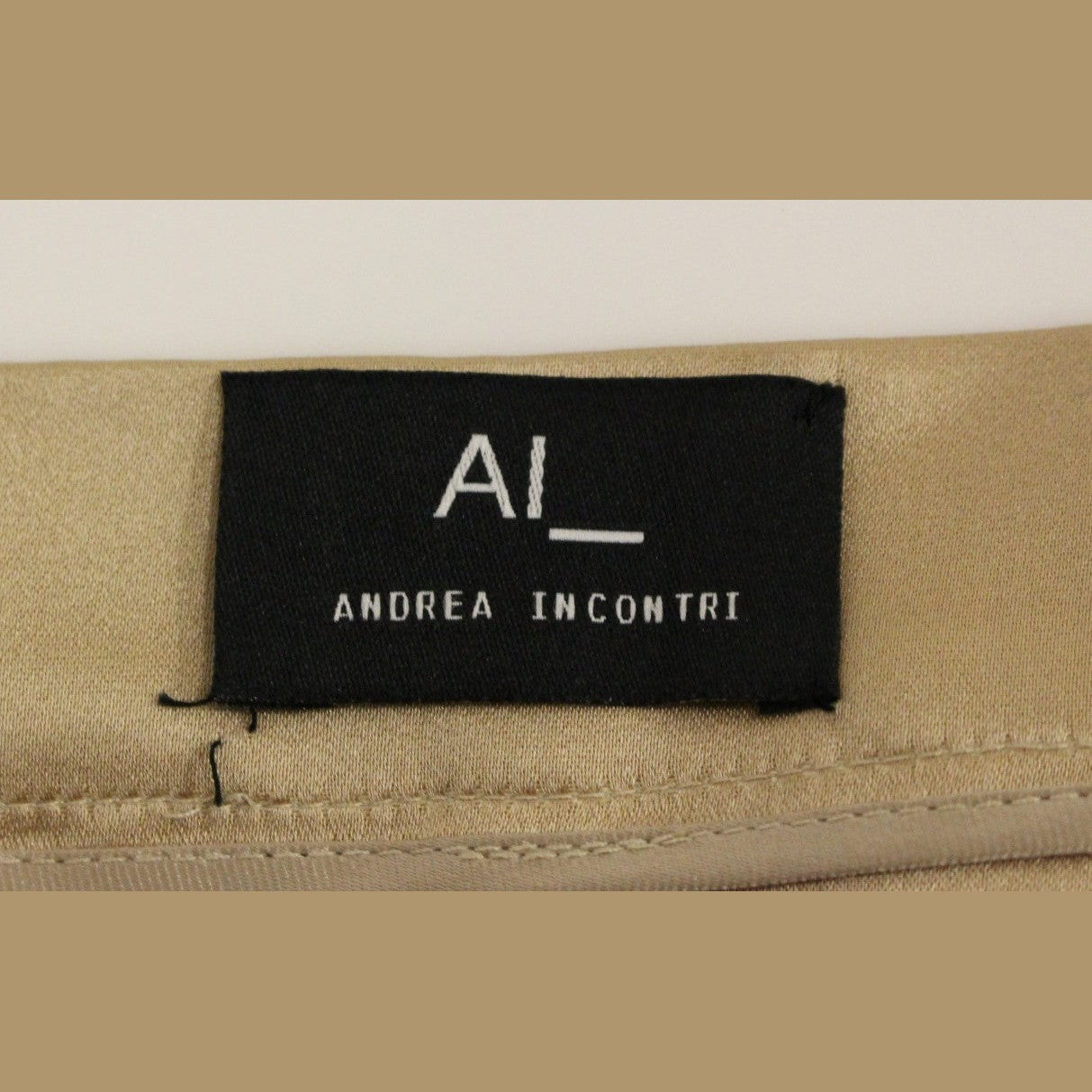 Andrea Incontri Brown Silk Solid Mini Pleated Skirt