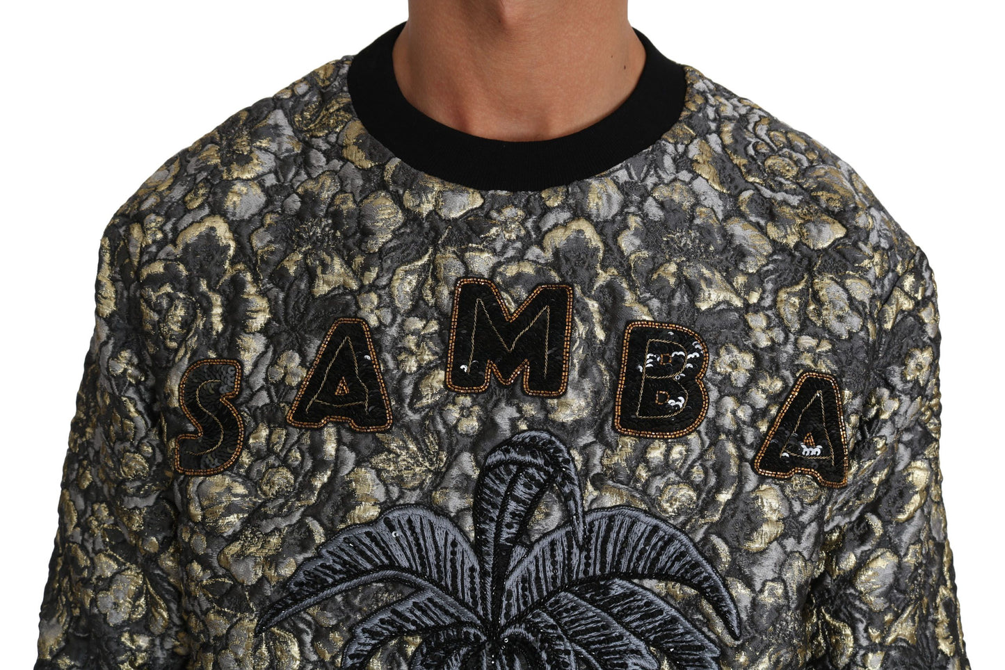 Dolce & Gabbana Multicolor SAMBA Jacquard Palmtree Pullover Sweater Dolce & Gabbana