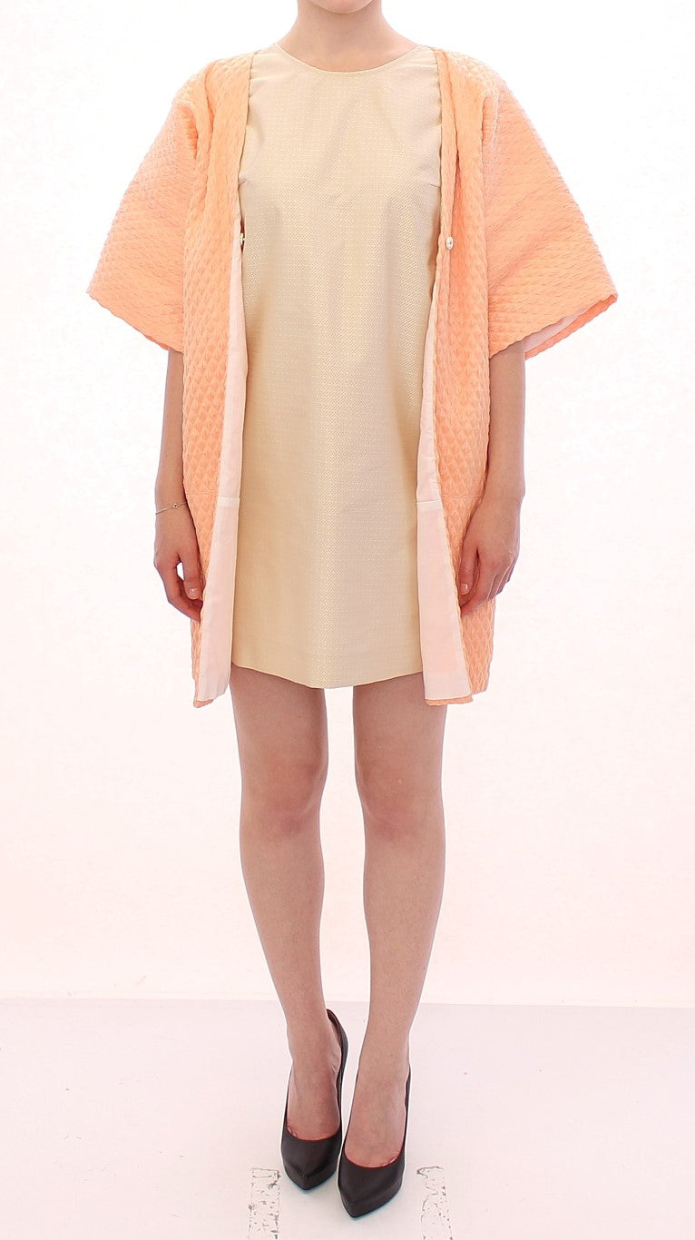 Andrea Incontri Pink Short Sleeves Jacket Coat Andrea Incontri